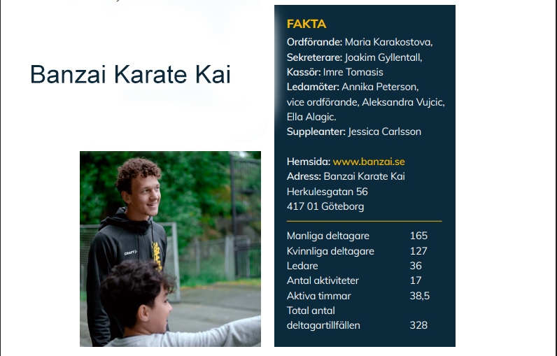 Ett hjärta i samhället, Banzai karate kai
