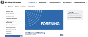 Skärmdump Idrottarenan Riksidrottsförbundet